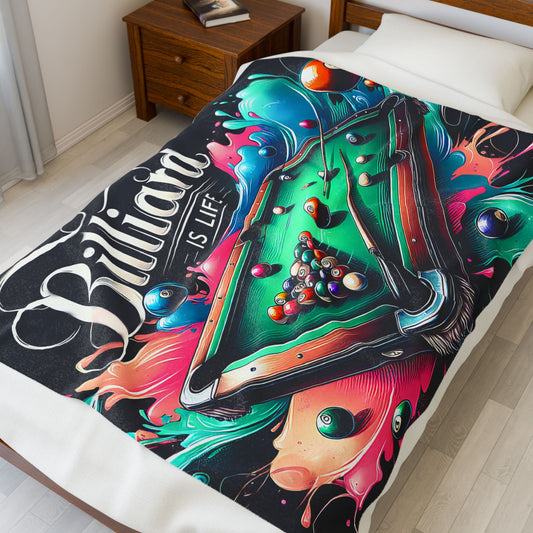 Billiards Is Life Plush Blanket