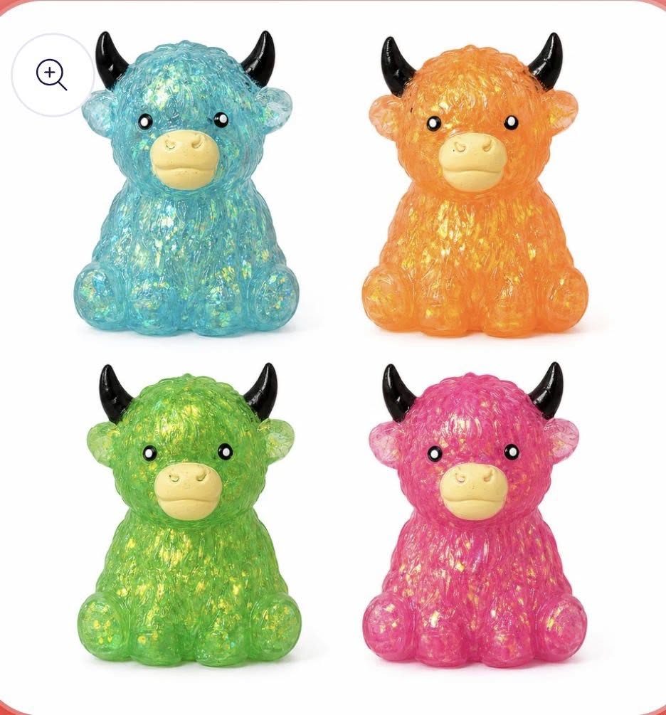 Glitter Highland Cow Squishy's