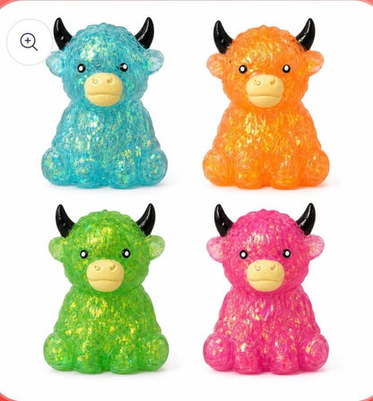 Glitter Highland Cow Squishy's