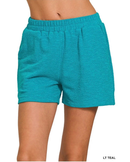 Zenana Cotton Slub Shorts