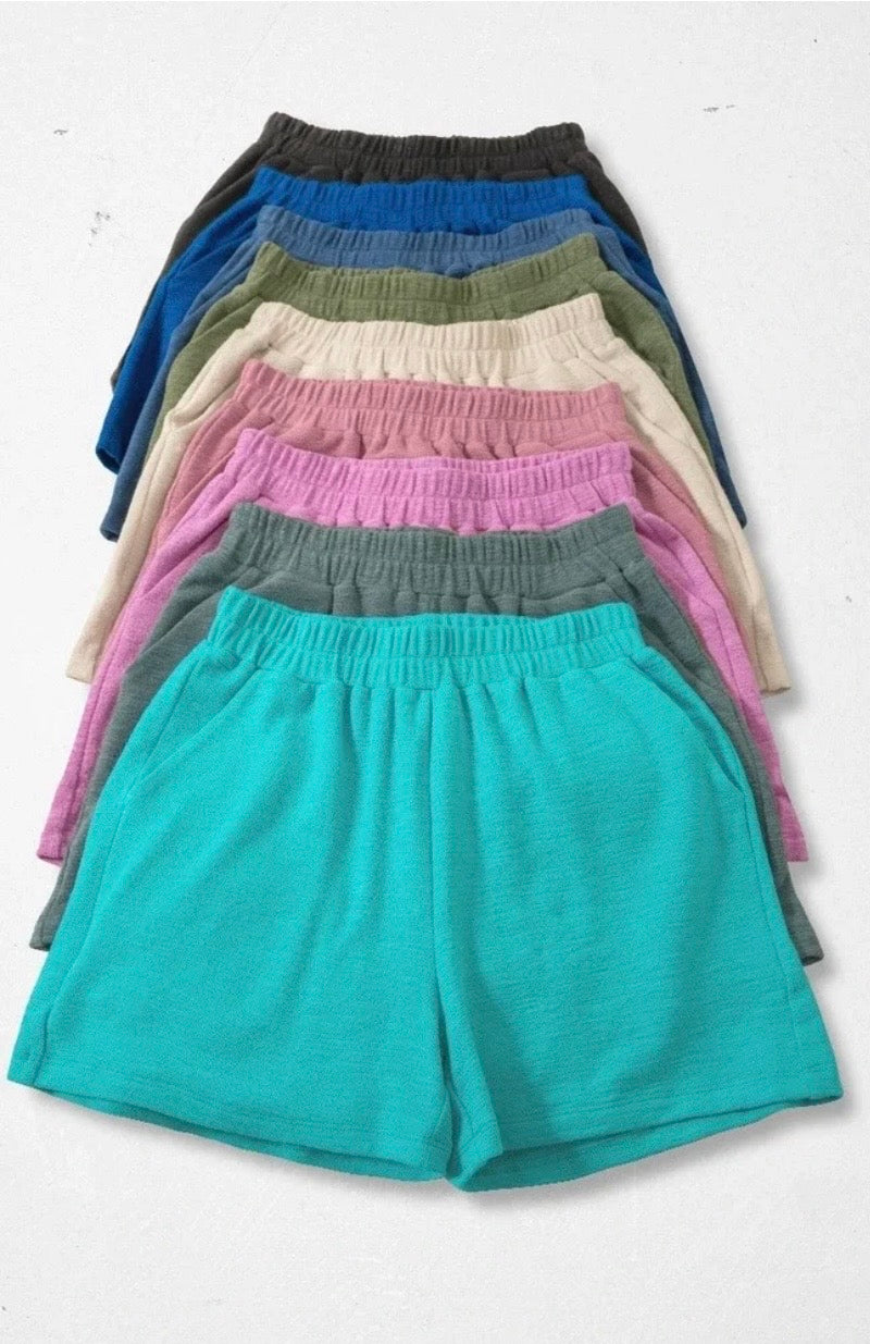 Zenana Cotton Slub Shorts